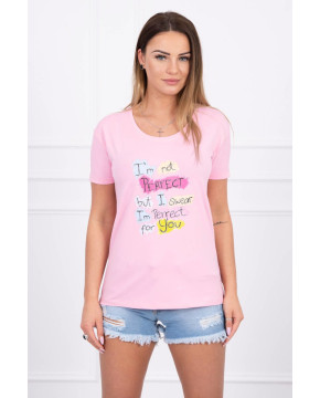 Palaidinė su užrašu Perfect (Šviesiai) (Rožinė) Palaidinė su užrašu Perfect (Šviesiai) (Rožinė)