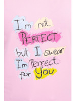 Palaidinė su užrašu Perfect (Šviesiai) (Rožinė)