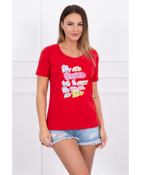 Palaidinė su užrašu Perfect (Raudona) Palaidinė su užrašu Perfect (Raudona)
