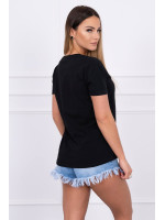 Palaidinė su moters aplikacija (Juoda)