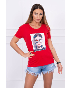 Palaidinė su moters aplikacija (Raudona) Palaidinė su moters aplikacija (Raudona)