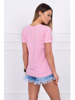 Palaidinė su moters aplikacija (Šviesiai) (Rožinė)