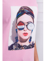 Palaidinė su moters aplikacija (Šviesiai) (Rožinė)