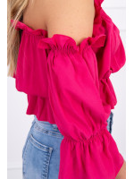 Atvirų pečių palaidinė (Fuksijos)