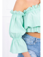 Atvirų pečių palaidinė (Mėtos)