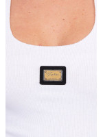 Palaidinė su metaline dekoracija (Balta)