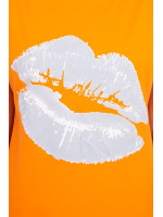 Palaidinė su lūpų aplikacija (Oranžinė)