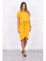 Suknelė su asimetrišku priekiu ir dirželiu (Garstyčių)