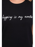 Palaidinė Shopping is my cardio (Juoda)