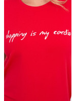 Palaidinė Shopping is my cardio (Raudona)
