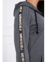 Megztinis su užtrauktuku nugaroje (Šviesi grafito)