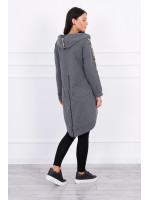 Megztinis su užtrauktuku nugaroje (Šviesi grafito)