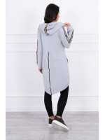 Megztukas su užtrauktuku nugaroje (Pilka)