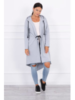 Kardiganas su ilgesne nugara (Pilka)