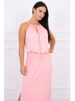 Boho suknele su petnešėlėmis (Lašišos spalvos)