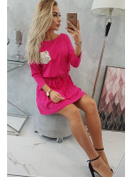 Suknelė su blizgančia kišene (Fuksijos)