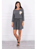 Suknelė su blizgančia kišene (Grafito)