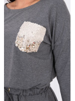 Suknelė su blizgančia kišene (Grafito)