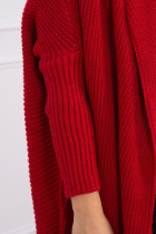Megztinis su šikšnosparnio rankovėmis (Raudona)