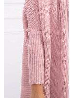 Megztinis su šikšnosparnio rankovėmis (Šviesiai rožinė)