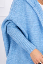 Megztinis su gobtuvu su batwing rankovės