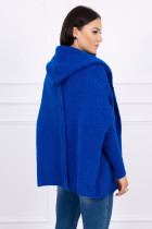 Megztinis su gobtuvu ir ilgomis rankovėmis (Mėlyna)
