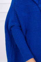 Megztinis su gobtuvu ir ilgomis rankovėmis (Mėlyna)