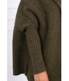 Megztinis su gobtuvu ir su ilgom rankovėm (Khaki)