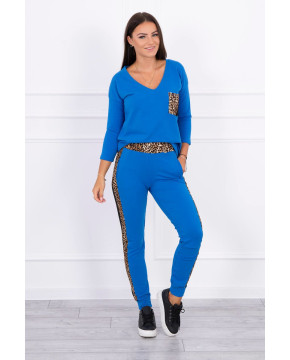 Kostiumėlis su panteros motyvais (Mėlyna) Kostiumėlis su panteros motyvais (Mėlyna)