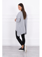Palaidinė su 3/4 rankovėmis „Kiss“ (Pilka)