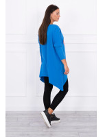 Palaidinė su 3/4 rankovėmis „Kiss“ (Mėlyna)