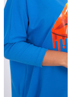 Palaidinė su 3/4 rankovėmis „Kiss“ (Mėlyna)