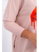 Palaidinė su 3/4 rankovėmis „Kiss“ (Rožinė)