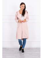 Kardiganas su gobtuvu (Tamsi) (Šviesiai) (Rožinė)