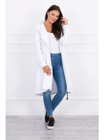 Kardiganas su gobtuvu (Balta)