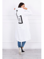 Kardiganas su gobtuvu (Balta)