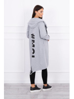 Kardiganas su užrašu (Pilka)