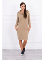 Suknelė su gobtuvu ir kišenėmis (Šviesiai ruda)