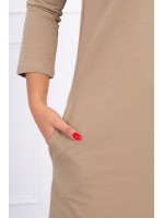 Suknelė su gobtuvu ir kišenėmis (Šviesiai ruda)