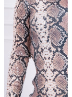 Snake print dress (Smėlio spalva)
