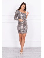 Snake print dress (Khaki)