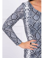 Snake print dress (Pilka)