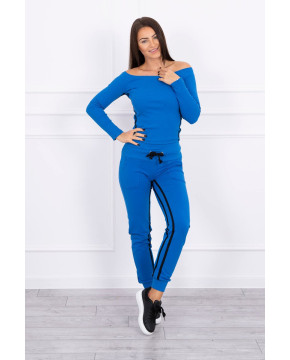 Kostiumėlis su dvigubomis juostomis (Mėlyna) Kostiumėlis su dvigubomis juostomis (Mėlyna)