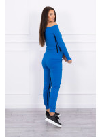 Kostiumėlis su dvigubomis juostomis (Mėlyna)