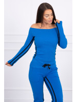 Kostiumėlis su dvigubomis juostomis (Mėlyna)