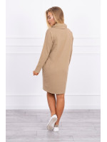 Suknelė su juostele priekyje (Šviesiai ruda)