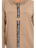 Suknelė su juostele priekyje (Šviesiai ruda)