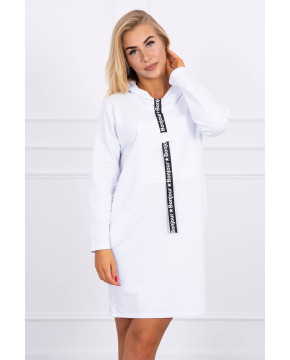 Suknelė su juostele priekyje (Balta) Suknelė su juostele priekyje (Balta)