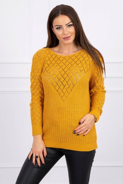 Vilnonis megztinis su skylutėmis (Garstyčių)