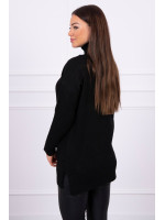 Megztinis su stand-up apykakle (Juoda)